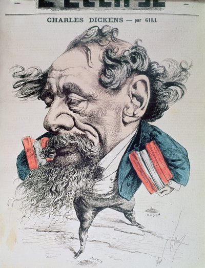 Charles Dickens Astride the English Channel, Cover Illustration from 